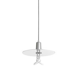 Plumen silberne Pendelleuchte Drop Hat 9W E27 827