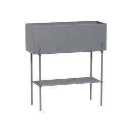 Hübsch grauer Pflanzkasten aus Metall 70x28x76cm
