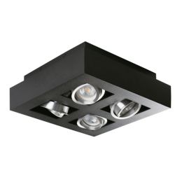 Kanlux schwarze Deckenaufbauleuchte STOBI DLP 450-B mit 4 Spots