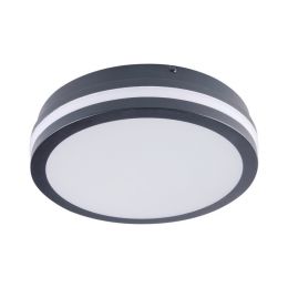 Kanlux graphitfarbene LED Deckenleuchte BENO 18W 840 NODIM rund Ø220mm