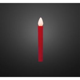 Hellum LED-Schaftkerze rot batteriebetrieben