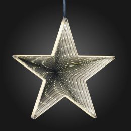 Hellum LED-Stern "3D Infinity Effekt" Ø190mm mit Timer-Funkion batteriebetrieben IP20