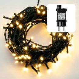 Hellum 17,9m  LED Mini-Lichterkette outdoor 80-tlg. Mit Timer warmweiß