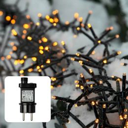 Hellum LED-Lichterkette "Cluster" 8W 24m 1200 LED's Warmweiß IP44 m. Timer