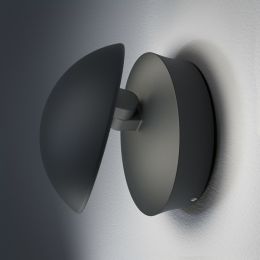 LEDVANCE dunkelgraue LED Außen-Wandleuchte Facade Indirect Round 12W 830 IP54