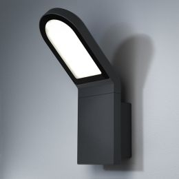 LEDVANCE schlanke LED Außen-Wandleuchte Facade Edge 12W 830 dunkelgrau IP54