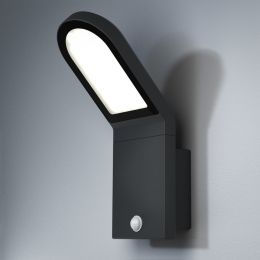 Ledvance schlanke LED Außen-Wandleuchte Facade Edge Sensor 12W 830 grau IP54