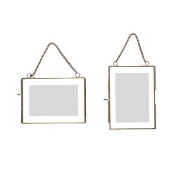 Hübsch Bilderrahmen Gold aus Glas 13x18cmund 18x13cm