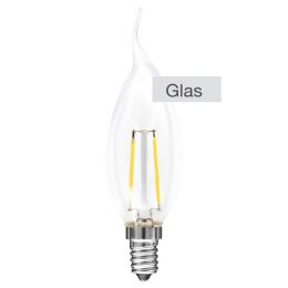 LED Windstoß-Kerzenlampe als 25W Ersatz E14 827