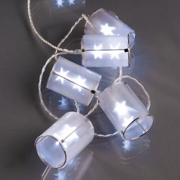 Hellum 10 tlg. LED Lichterkette mit transparenten Schirmchen