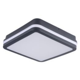 Kanlux graphitfarbene LED Deckenleuchte Beno 18W 840 eckig mit Sensor