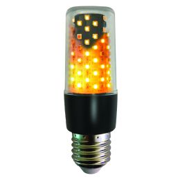 Firelamp Duo-LED Flammenlicht 3W E27 1800K 64SMDs klar Feueroptik-Standlicht