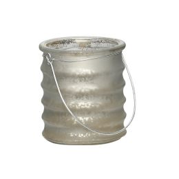 Hübsch Hängeglas mit Rillen in blau