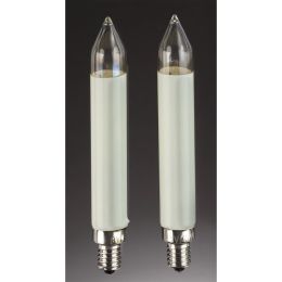 Hellum LED Schaftkerze 12-16V 0,6W E10 830 Innen/Außen 2er Pack