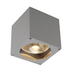 SLV BIG THEO Wandleuchte Outdoor silbergrau max. 1x75W GU10