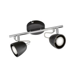 FHL Balken-Wand-Deckenspot "Gemma" GU10 2flg. Schwarz/Chrom