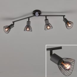 FHL Decken-Spotleuchte "Jess" E14 max. 25W 4flg. Schwarz