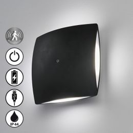 FHL LED-Akku-Wandleuchte "Magnetics" 4x 1,5W 830 inkl. Bewegungssensor und Magnetwandhalterung Schwarz