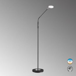 FHL LED-Stehleuchte "Luna" 6W CCT 827-865 H: 1,50m Schwarz/Chrom