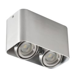 Kanlux silberne Deckenaufbauleuchte TOLEO max. 2x25W GU10
