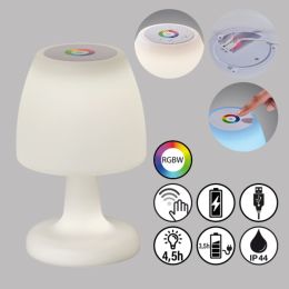 FHL LED-Akku Tischleuchte "Barletta" 2W WW + RGB DIM Höhe: 260mm IP44