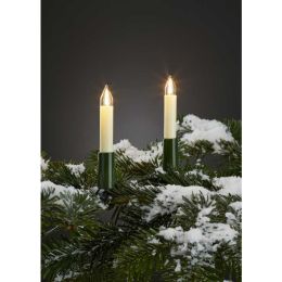 Hellum 22m LED Filament-Schaftkerzenkette Outdoor 20-tlg. warmweiß elfenbein