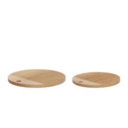 Hübsch rundes Schneidebrett aus Holz 2er Set