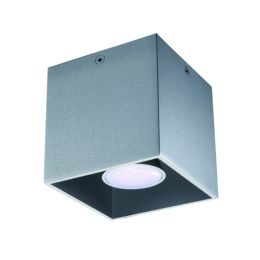 Kanlux moderne Deckenaufbauleuchte ALGO max. 40W grau eckig