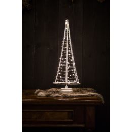 Christmas United LED Weihnachtsbaum SANTA TREE in silber-weiß 50cm batteriebetrieben