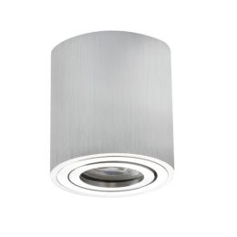 Kanlux schlichte Deckenleuchte DUCE max. 50W, rund, silber