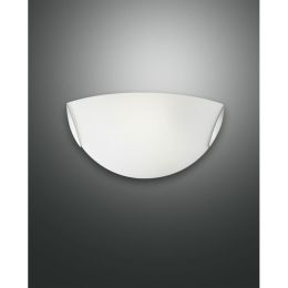 Fabas Luce Wandleuchte Fox 1x60W E27 Metallgestell und Glas weiß
