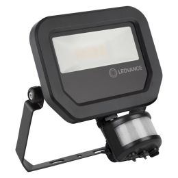 Ledvance LED-Außenstrahler "FLOODLIGHT PFM SEN" 10W 840 IP65 Schwarz m. Bewegungsmelder