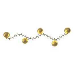 Christmas United LED Lichterkette 2in1 mit Gold Weihnachtskugeln Innen/Aussen