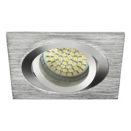 Kanlux Alu-gebürsteter Deckeneinbauspot SEIDY max.50W GU5.3 90x90x26mm