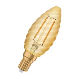 Osram goldene LED Kerzenlampe Vintage Edition 1906 2,5W (22W) E14 824 NODIM gedreht
