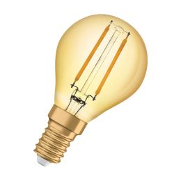 Osram goldene LED Tropfenlampe Vintage 1906 2,5W (17W) E14 824 360° NODIM