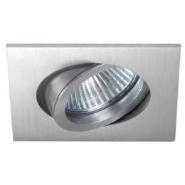 Brumberg Einbaustrahler quadratisch 50W GX5,3 Aluminium matt Ø68mm