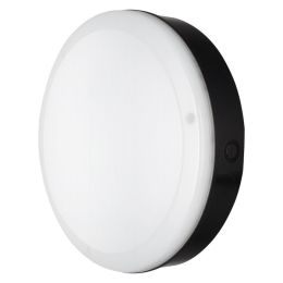 Ledvance schwarze LED Wand-/ Deckenleuchte SURFACE BULKHEAD ON/OFF 8,2W 830 120° NODIM Ø250mm