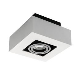 Kanlux weiße Deckenaufbauleuchte STOBI max. 50W eckig