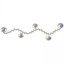 Christmas United LED Lichterkette 2in1 mit Frosty Silver Weihnachtskugeln -innen/außen